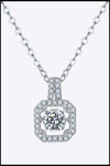 Adored Moissanite 925 Sterling Silver Necklace Moissanite - Tophatter Daily Deals