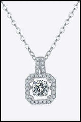 Adored Moissanite 925 Sterling Silver Necklace Moissanite - Tophatter Daily Deals