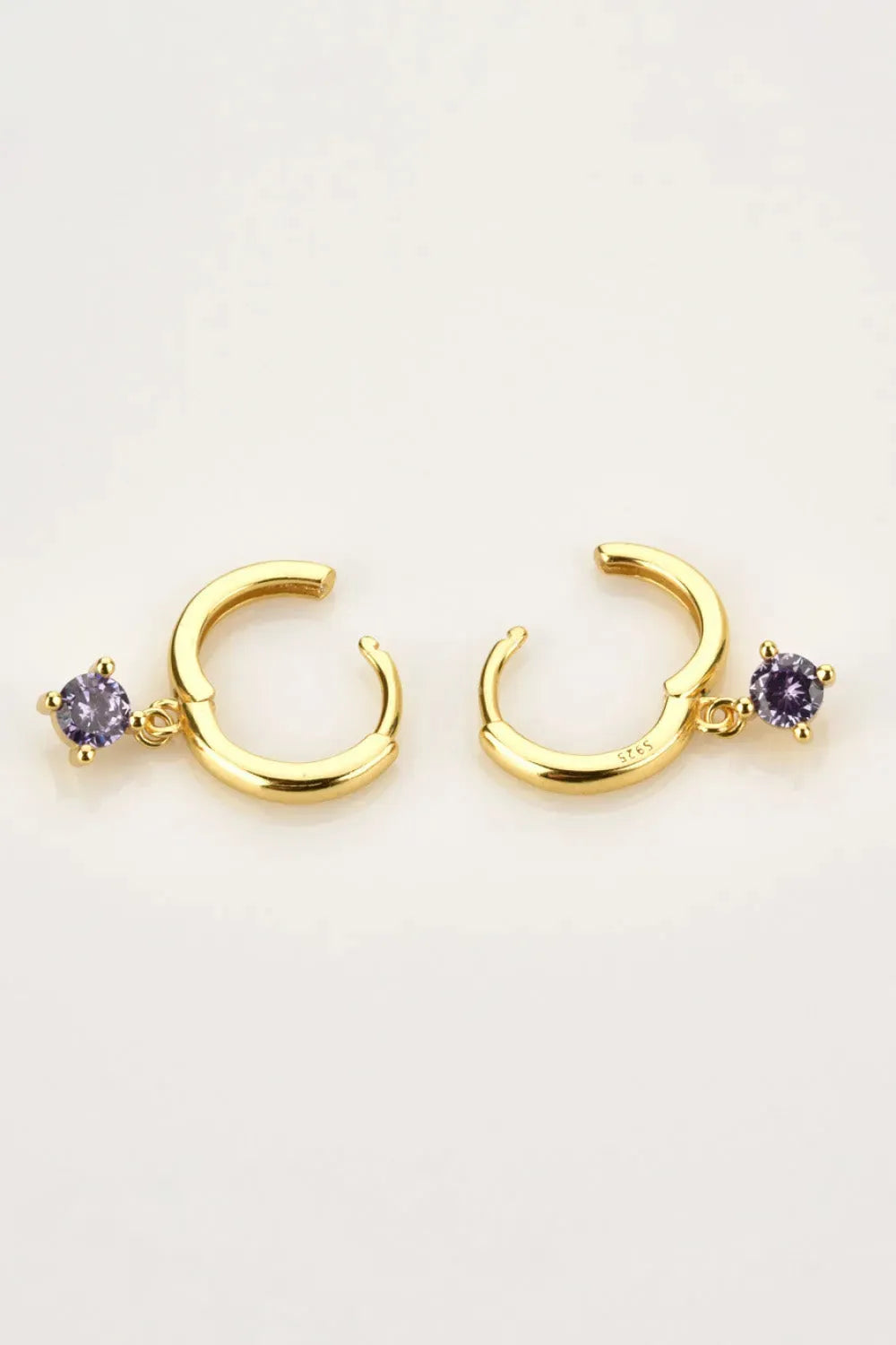 Inlaid Zircon Huggie Drop Earrings Earrings - Tophatter Daily Deals
