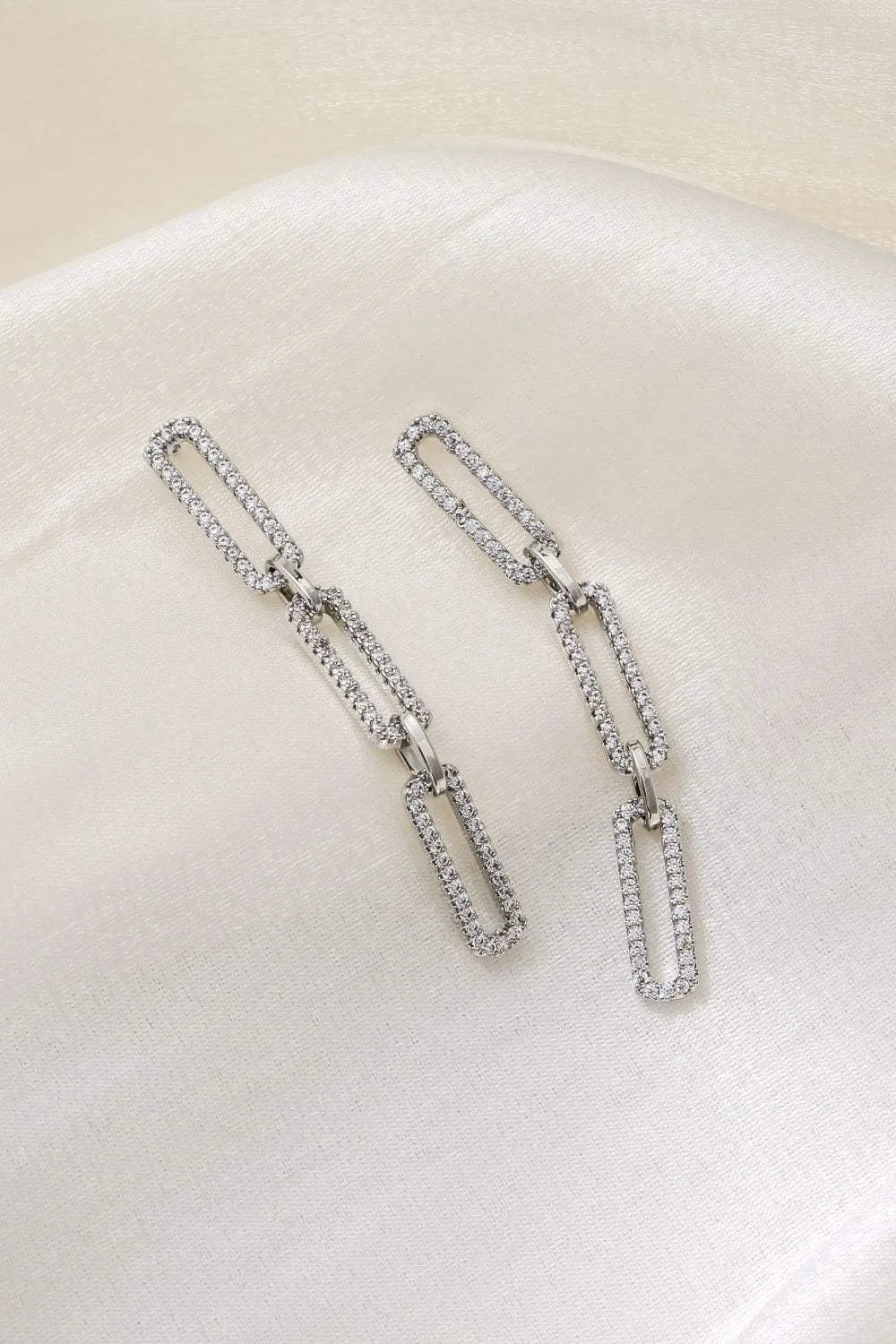 Rhinestone Chunky Chain Drop Earrings Earrings - Tophatter Daily Deals