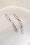 Rhinestone Chunky Chain Drop Earrings Earrings - Tophatter Daily Deals