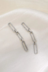 Rhinestone Chunky Chain Drop Earrings Earrings - Tophatter Daily Deals