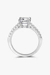 1.21 Carat Moissanite 925 Sterling Silver Side Stone Ring Moissanite - Tophatter Daily Deals