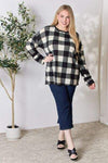 Celeste Full Size Plaid Round Neck Long Sleeve T-Shirt Women's T-Shirts - Tophatter Daily Deals