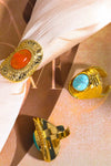 Natural Stone Copper Ring Rings - Tophatter Daily Deals