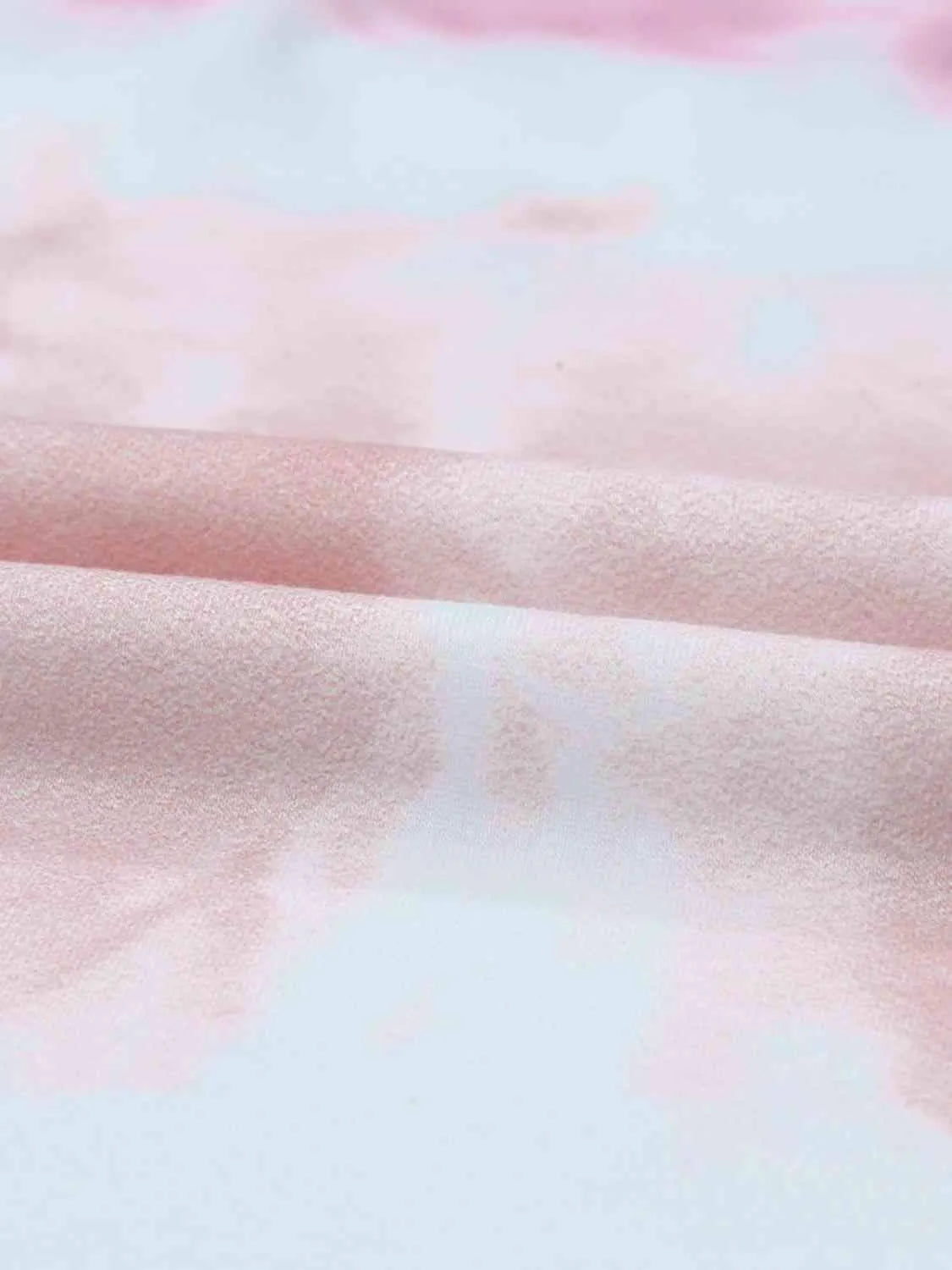 Tie-Dye Lace Trim Round Neck Top Blouses - Tophatter Daily Deals