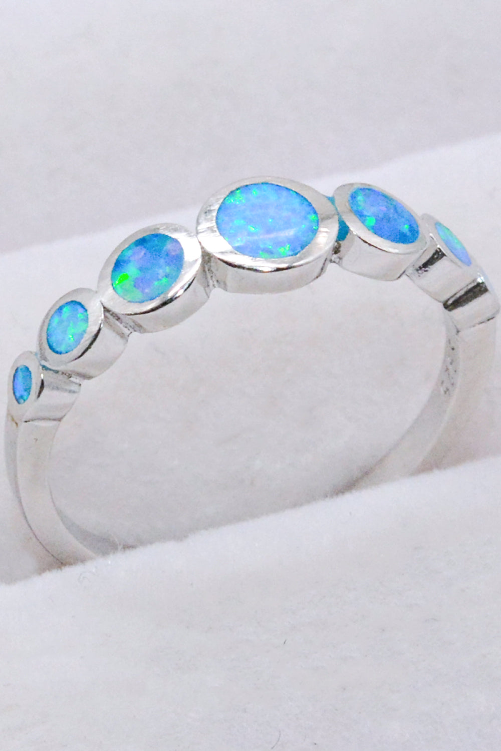 925 Sterling Silver Multi-Opal Ring - Tophatter Shopping Deals - Electronics, Jewelry, Auction, App, Bidding, Gadgets, Fashion