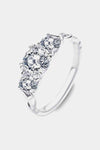 1 Carat Moissanite 925 Sterling Silver Ring Silver Moissanite - Tophatter Daily Deals