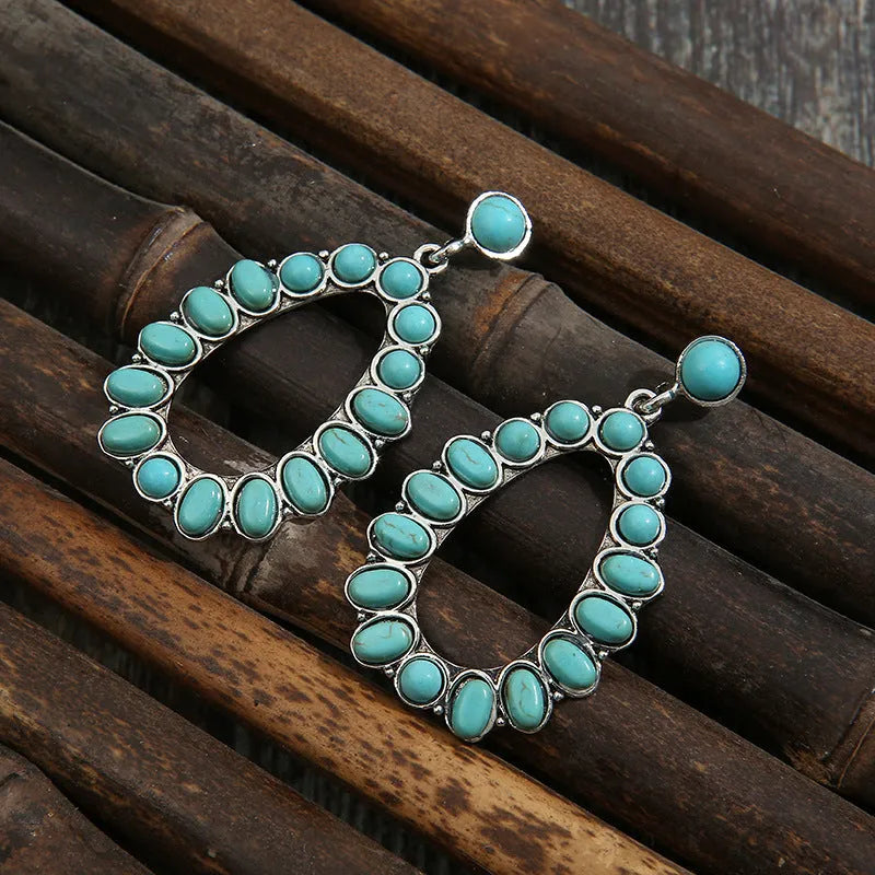 Artificial Turquoise Earrings Earrings - Tophatter Daily Deals