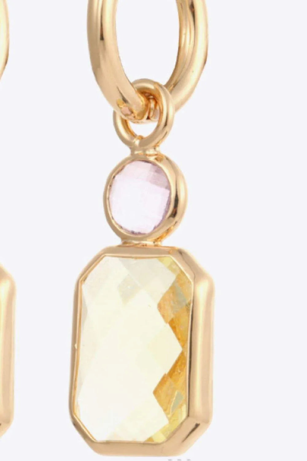 Glass Stone Decor Copper Earrings Earrings - Tophatter Daily Deals