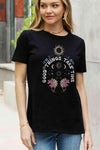 Simply Love Full Size GOOD THINGS TAKE TIME Graphic Cotton Tee Women's T-Shirts - Tophatter Daily Deals