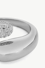 Crystal Polished Bypass Ring Rings - Tophatter Daily Deals
