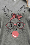 Easter Bunny Graphic Round Neck T-Shirt Women's T-Shirts - Tophatter Daily Deals