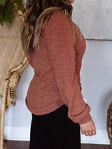 Plus Size Square Neck Long Sleeve T-Shirt Women's T-Shirts - Tophatter Daily Deals