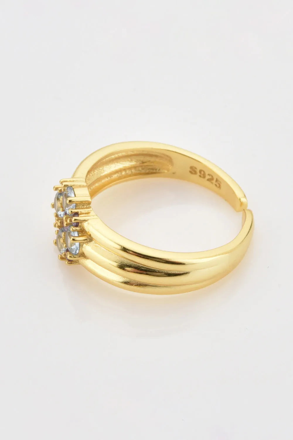 Zircon 925 Sterling Silver Open Ring Rings - Tophatter Daily Deals