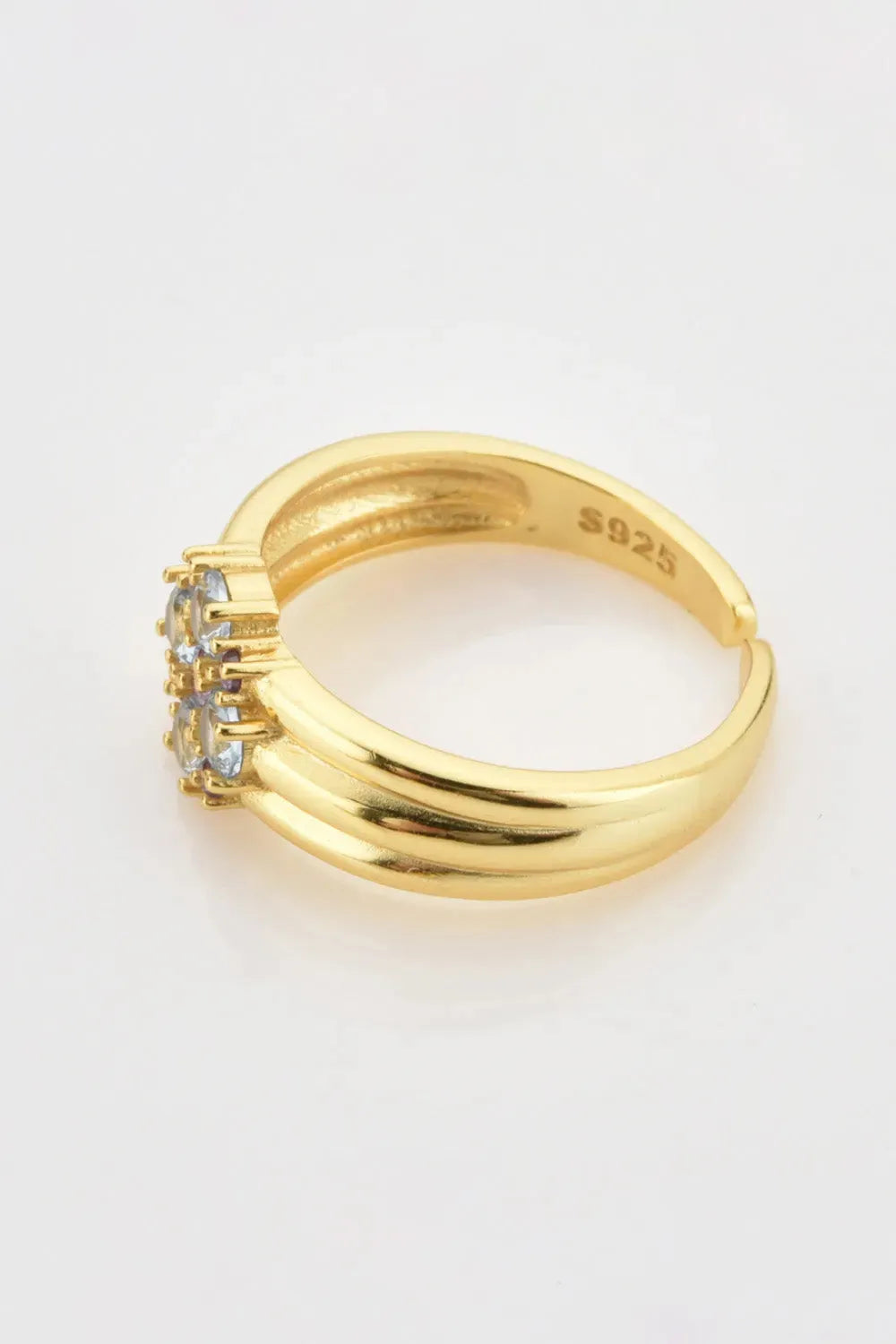 Zircon 925 Sterling Silver Open Ring Rings - Tophatter Daily Deals