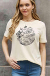 Simply Love Full Size Butterfly & Mushroom Graphic Cotton Tee Women's T-Shirts - Tophatter Daily Deals