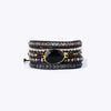 Agate Beaded Bracelet Black One Size Bracelets - Tophatter Daily Deals