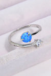 Opal and Zircon Open Ring Opal - Tophatter Daily Deals