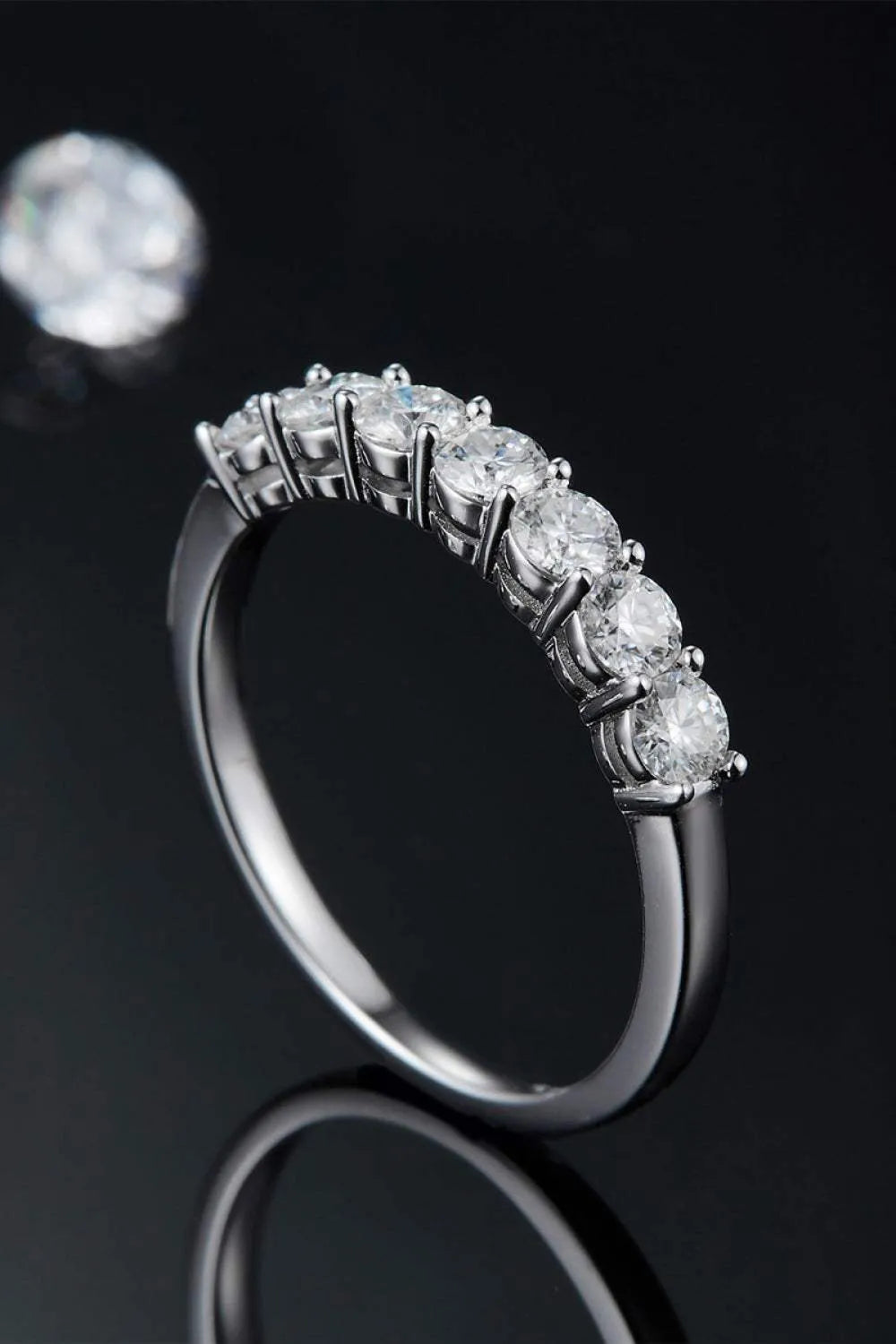 Can't Stop Your Shine Moissanite Platinum-Plated Ring Moissanite - Tophatter Daily Deals