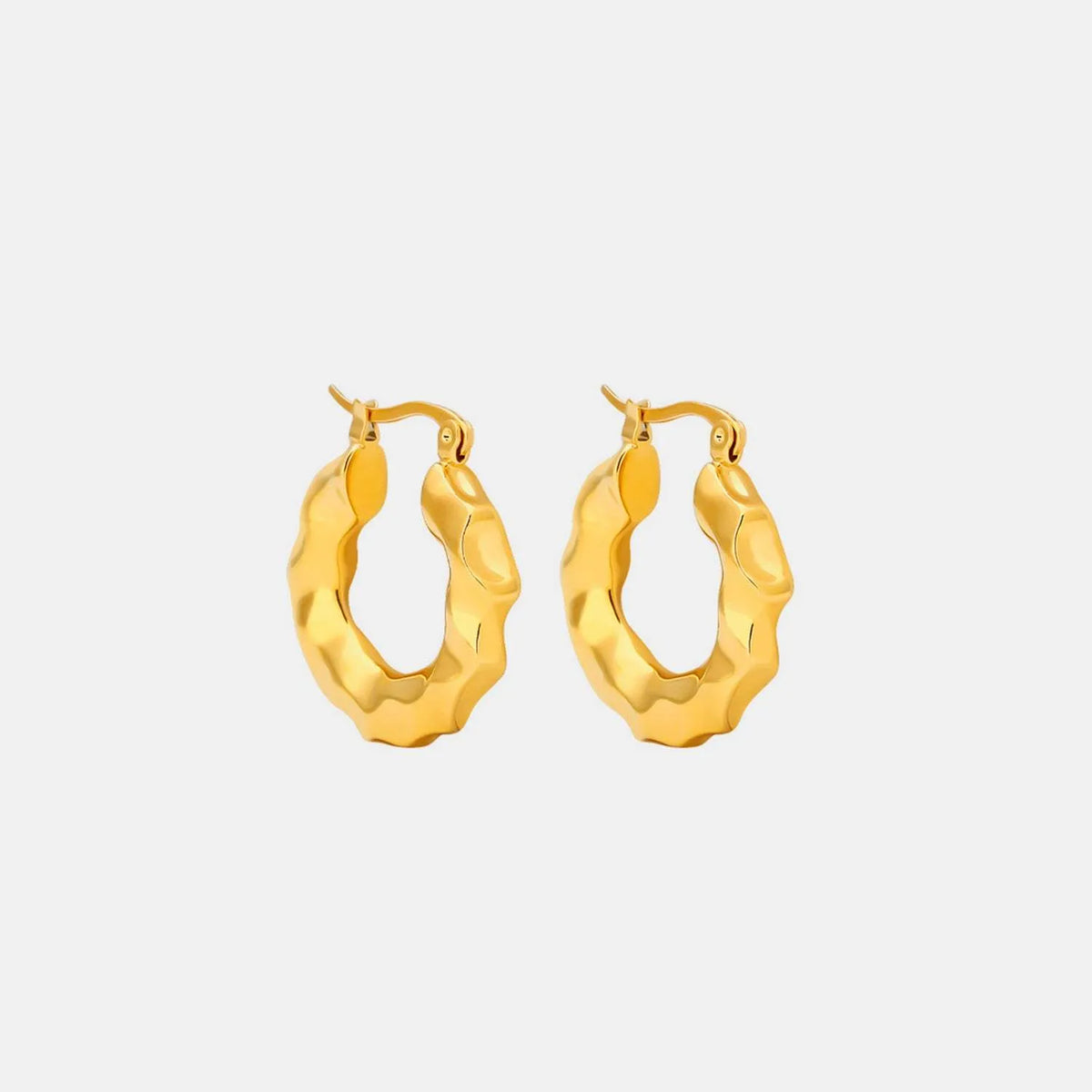 Gold-Plated Huggie Earrings Earrings - Tophatter Daily Deals