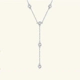 1.1 Carat Moissanite 925 Sterling Silver Necklace Silver One Size Moissanite - Tophatter Daily Deals