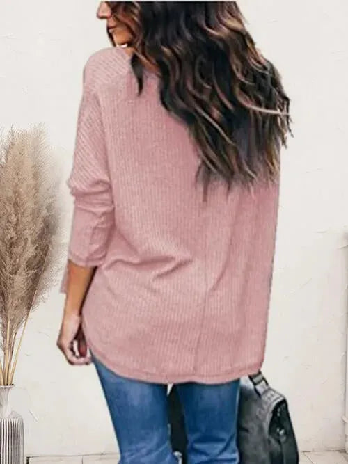 V-Neck Long Sleeve T-Shirt Women's T-Shirts - Tophatter Daily Deals