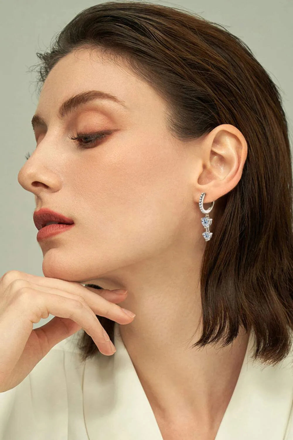 Adored Be The One Moissanite Drop Earrings Moissanite - Tophatter Daily Deals