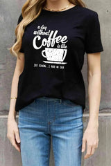 Simply Love Full Size Slogan Graphic Cotton Tee Women's T-Shirts - Tophatter Daily Deals