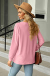 V-Neck Long Sleeve Blouse Blouses - Tophatter Daily Deals