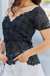 GeeGee Show Stopper Glitter Peplum Top Blouses - Tophatter Daily Deals