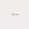 Heart Shape Cross Inlaid Zircon Open Ring Rose Gold One Size Rings - Tophatter Daily Deals