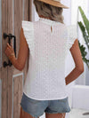 Butterfly Sleeve Frill Neck Blouse Blouses - Tophatter Daily Deals