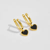925 sterling silver Heart Drop Earrings Earrings - Tophatter Daily Deals