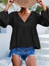 Puff Sleeve Babydoll Blouse Blouses - Tophatter Daily Deals