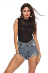 Mock Neck Knit Top Black Blouses - Tophatter Daily Deals