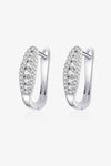 Moissanite Rhodium-Plated Earrings Silver One Size Moissanite - Tophatter Daily Deals