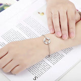 Stainless Steel Pierced Rhinestone Bracelet Bracelets - Tophatter Daily Deals