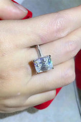 5 Carat Moissanite Platinum-Plated Ring Moissanite - Tophatter Daily Deals