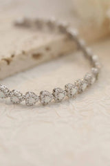 925 Sterling Silver Opal Heart Bracelet Opal - Tophatter Daily Deals