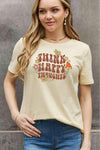 Simply Love Full Size THINK HAPPY THOUGHTS Graphic Cotton Tee Women's T-Shirts - Tophatter Daily Deals