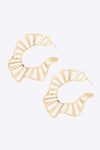 Cutout Zinc Alloy C-Hoop Earrings Earrings - Tophatter Daily Deals