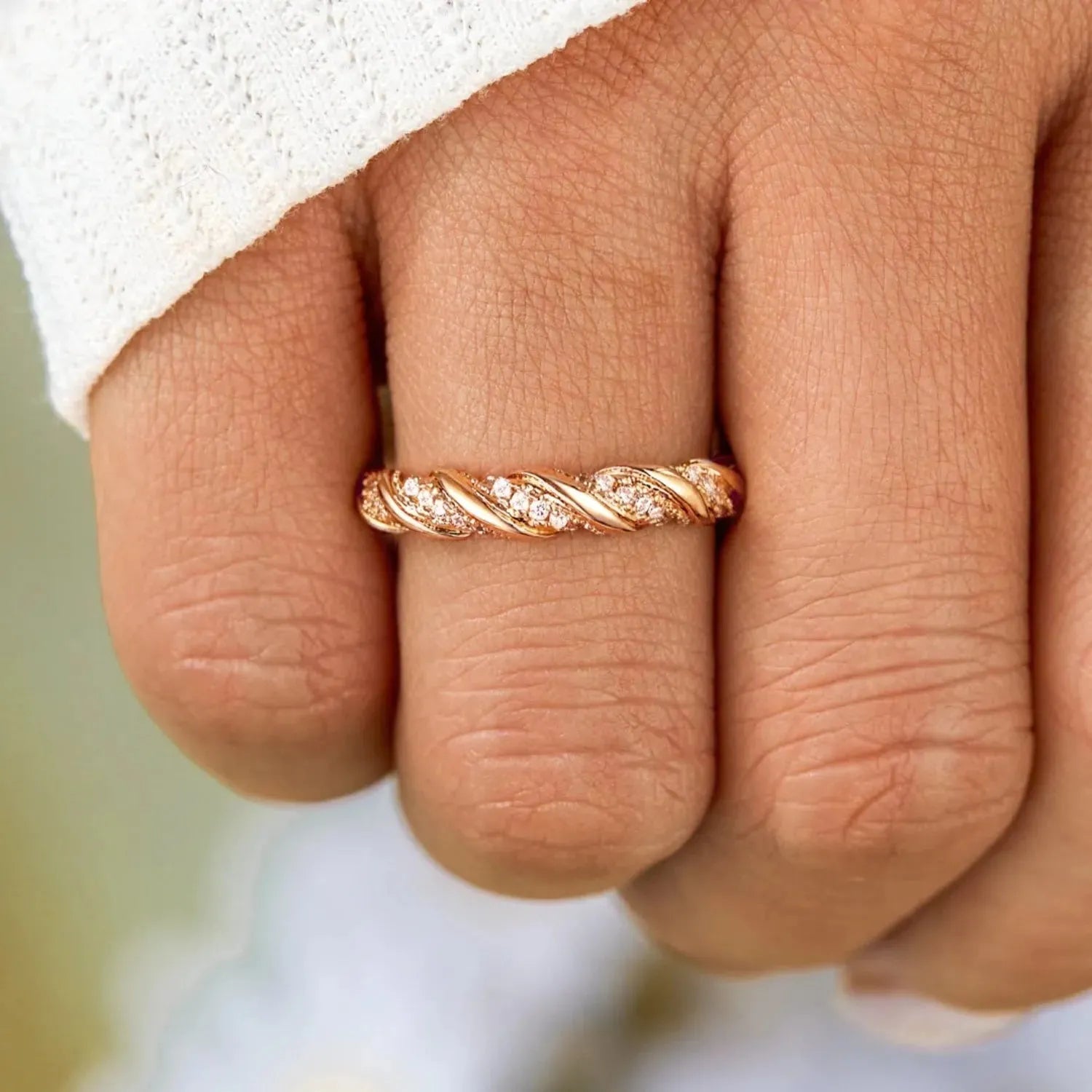 925 Sterling Silver Inlaid Zircon Ring Rings - Tophatter Daily Deals