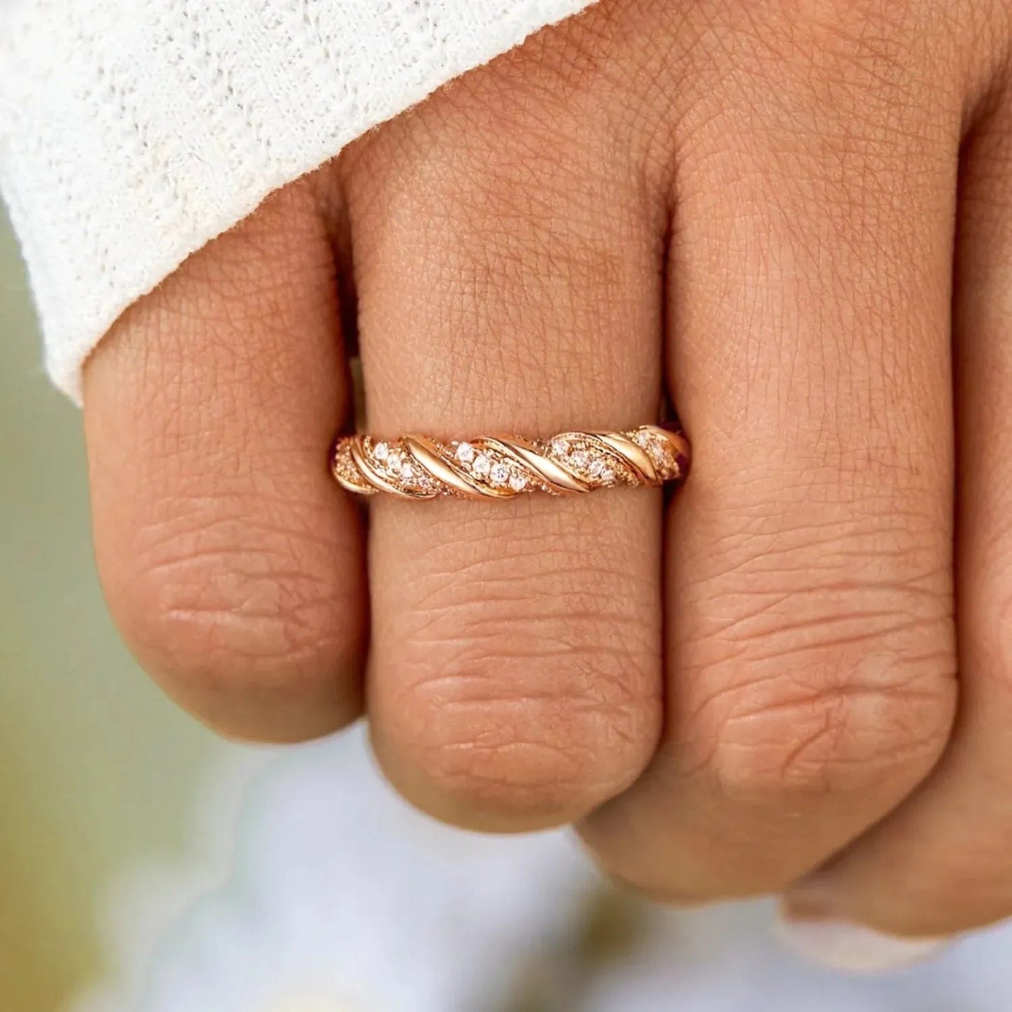 925 Sterling Silver Inlaid Zircon Ring Rings - Tophatter Daily Deals