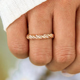 925 Sterling Silver Inlaid Zircon Ring Rings - Tophatter Daily Deals