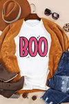 BOO Graphic Short Sleeve Round Neck T-Shirt Women's T-Shirts - Tophatter Daily Deals