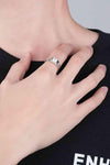 1 Carat Moissanite 925 Sterling Silver Ring Moissanite - Tophatter Daily Deals