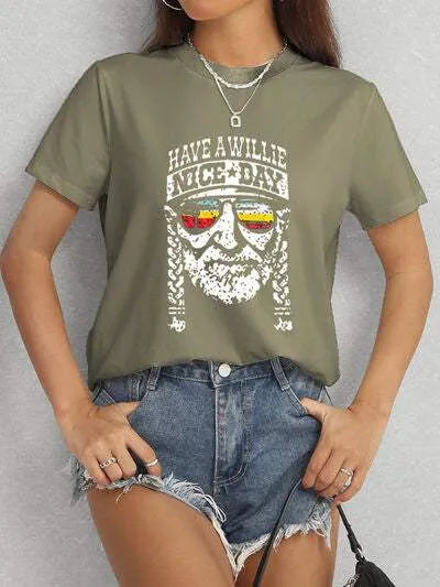 HAVE A WILLIE NICE DAY Round Neck T-Shirt Women's T-Shirts - Tophatter Daily Deals