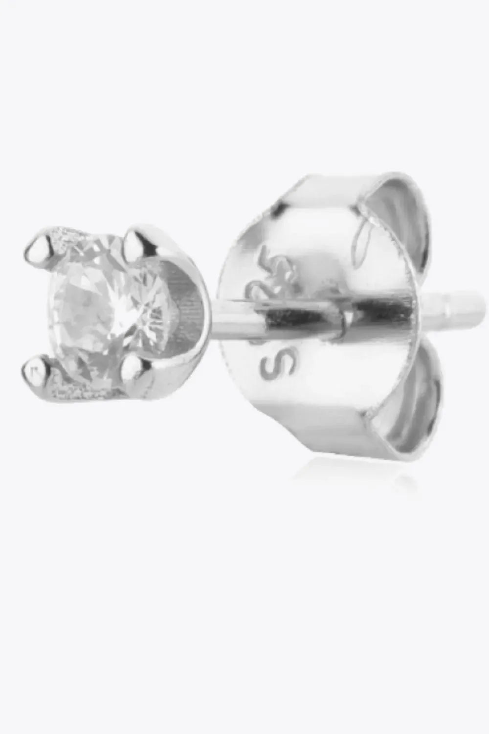Zircon 925 Sterling Silver Stud Earrings Earrings - Tophatter Daily Deals