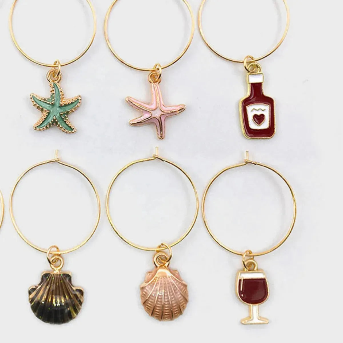 15-Piece Alloy Wine Glass Charm Earrings Earrings - Tophatter Daily Deals